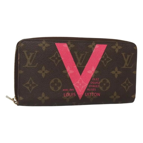 LOUIS VUITTON Monogram V Line Zippy Wallet Grunard Pink - Picture 1 of 16